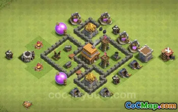 Max Level TH4 Base Copy - Anti Everything Design #18114