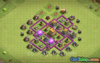 링크가 있는 최대 레벨 TH6 농업 기지 - 클래시 오브 클랜 #18443