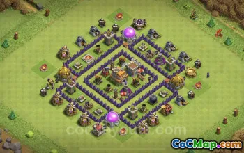 Max Level TH7 Base Copy - Anti 2 Stars Defense Link #24000