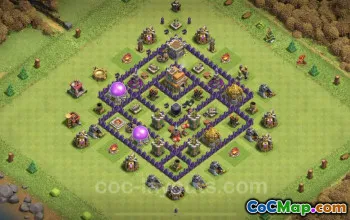Max Level TH7 Base Copy: Anti-Everything Hybrid Layout #24092