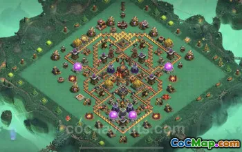 Max TH10 Base Copy: Anti-Air & Dragon Defense Strategy #25089