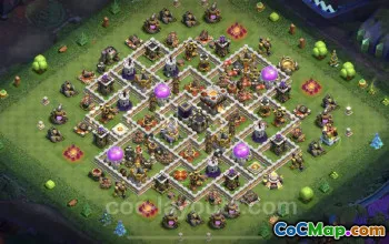 Max TH11 Farming Base Layouts - Anti 3 Star Defense #25323