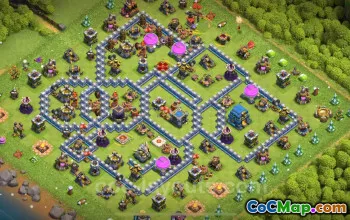 Max TH12 Farming Base - Anti 3 Stars Layout for COC #20931