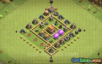 Max TH5 Farming Base Link | Clash of Clans Hybridní design #18283