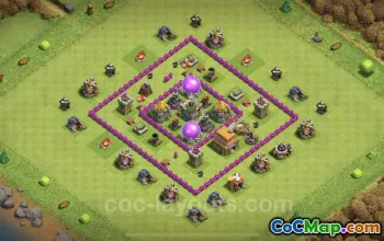 Baza agricolă Max TH6: Anti-Totul cu Link | COC #18398