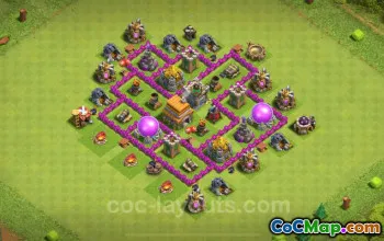 Max TH6 Farming Base Copy 2024 - Clash of Clans Hybrid #18365