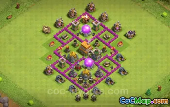 Design de bază Max TH6 Farming – Link & Anti-Everything 2024 #18303