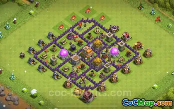 Max TH7 Farming Base & Anti 3 Stars - Clash of Clans 2024 #18503