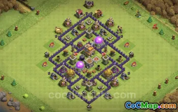 Max TH7 Farming Base Design - Anti 3 Stars Layout #24003