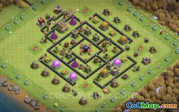 Max TH8 Farming Base Copy & Layout for Clash of Clans #24511