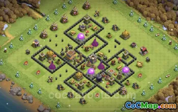 Max TH8 Farming Base with Link - Clash of Clans 2023 #19102