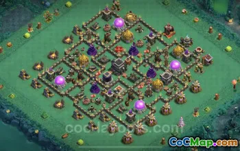 Max TH9 Farming Base - Anti Everything Hybrid Design 2023 #19411