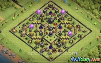 Max TH9 Farming Base - Anti Everything & Hybrid Layout 2023 #19468