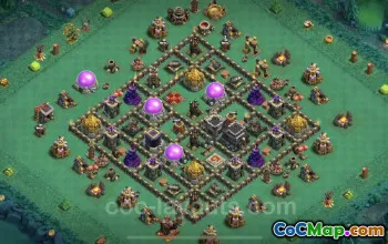 Max TH9 Farming Base - Anti Everything & Hybrid Layout #24731