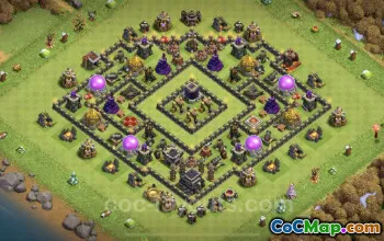 Max TH9 Farming Base Link - Clash of Clans Layout #24729