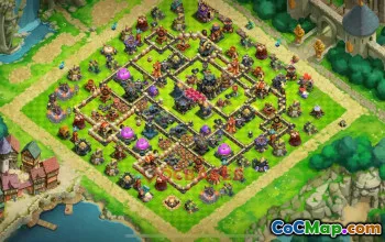 Meta Title: Town Hall 17 Hybrid Base | Clash of Clans Anti 3-Star Layout #52345