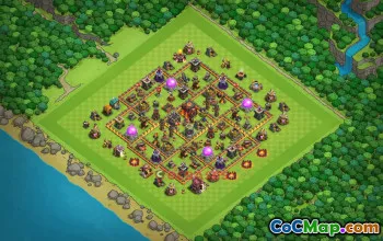 Optimal Town Hall 10 Trophy Base with Copy Link #55758