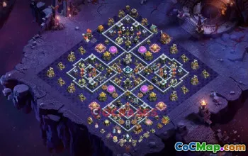 Optimal Town Hall 13 War Defense Base #55671