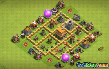 Optimal Town Hall 5 Base Layouts for CoC: Home & War Maps #17134