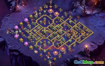 Powerful Town Hall 14 War Base Layout #55639