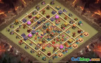 कुलों के संघर्ष के लिए टीएच 16 युद्ध आधार: सुपर और बेबी ड्रैगन #18634