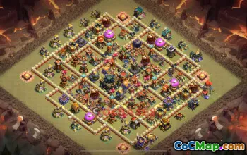 TH 17 War Base: 2 Dragon Riders & 1 Loon pentru CWL/Legend #18543