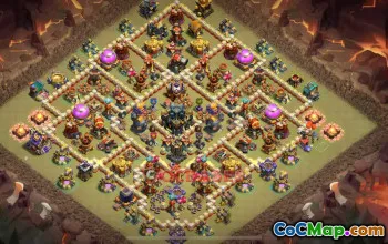 TH 17 ომის ბაზა: CWL/Legend League | 2 ყინულის გოლემი, 1 დრაკონი #18517