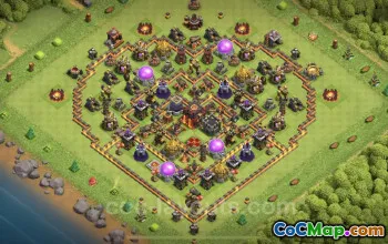 TH10 Anti Everything Base Link for Trophy Defense - COC #24914
