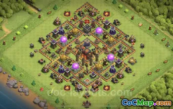 TH10 Farming Base: Anti 2 Stars Hybrid Layout for COC #25037