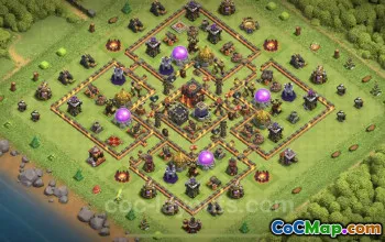 TH10 Farming Base: Anti 3 Stars & Anti Air Layout - COC #19850