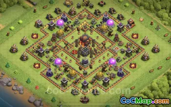 TH10 Farming Base: Anti 3 Stars Hybrid Layout & Link #25109