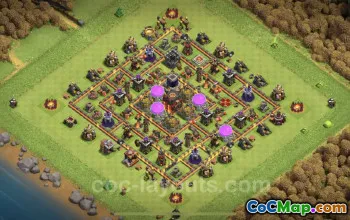 TH10 Farming Base | Anti 3 Stars Hybrid Layouts - CoC #24887