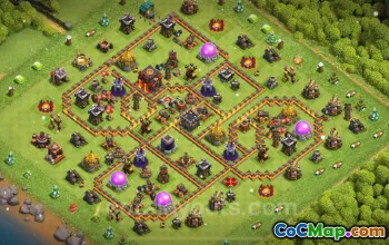 TH10 Farming Base - Anti 3 Stars Layout for Clash of Clans #19674