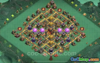 TH10 Farming Base - Anti 3 Stars Layout for Clash of Clans #19752