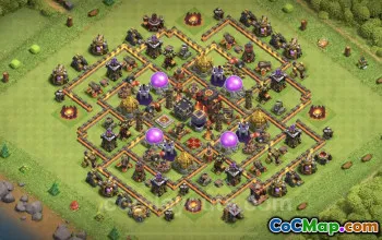 TH10 Farming Base: Anti Everything Hybrid Layout for COC #25183