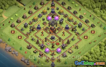 TH10 Farming Base: Anti-Everything Hybrid Layout & Link #25010