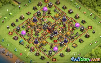 TH10 Farming Base Copy - Max Levels & Anti 2 Stars | COC #24953