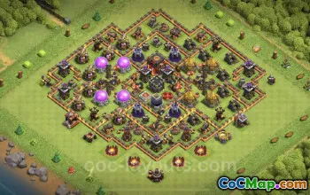 TH10 Farming Base Copy: Max Levels & Anti-Everything Design #25042