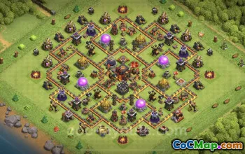 TH10 Farming Base Design: Hybrid Layout & Link (Clash of Clans) #25031