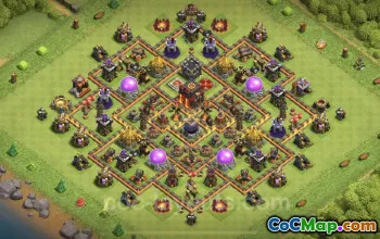 TH10 Farming Base Link - Hybrid Design for Clash of Clans #24972