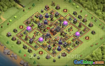 TH10 Farming Base: Max Levels, Anti 3 Stars & Air Defense #19897