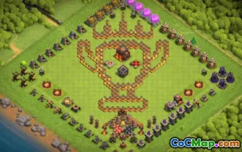 town hall 10, funny/progress base layout #37981