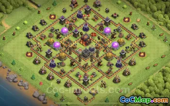 TH10 Hybrid Farming Base Design for Clash of Clans #25032