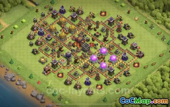 TH10 Hybrid Farming Base Layout - Clash of Clans Guide #25039