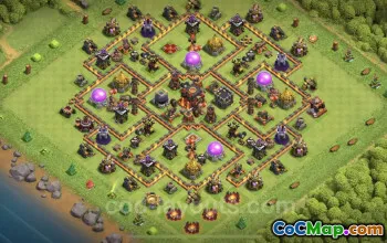 TH10 Hybrid Farming Base Layout for Clash of Clans #25034