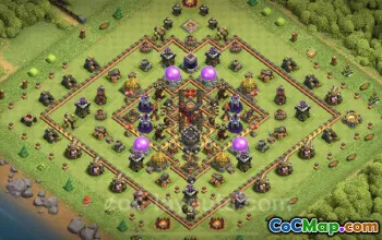 TH10 Hybrid Trophy Base Layouts for Clash of Clans #19812