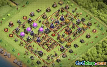 TH10 Max Farming Base - Anti Everything Hybrid Layout #24892