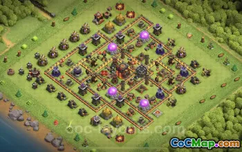 TH10 Max Farming Base Copy - Clash of Clans Layout #25061