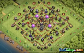 TH10 Max Farming Base Layout | Anti Everything Hybrid #25115