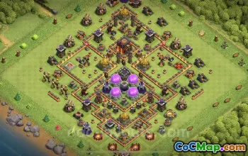 TH10 Max Farming Base with Anti Air - Clash of Clans #25016